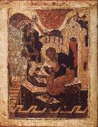 unknow artist Saint Luke theEvangelist Painting the Ico of the Virgin painting